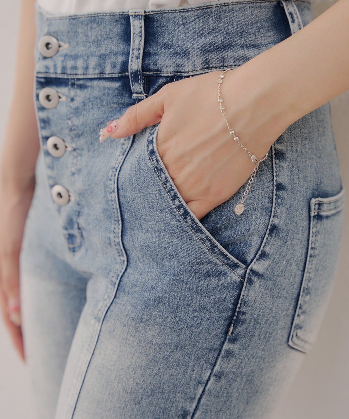 ナイスクラップ NICE CLAUP 【RMAF】後レースUPセミフレアデニム （BLM） BLM