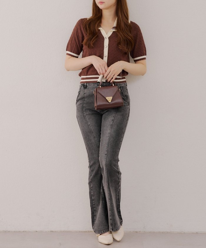 ナイスクラップ NICE CLAUP 【RMAF】後レースUPセミフレアデニム （BLM） BLM