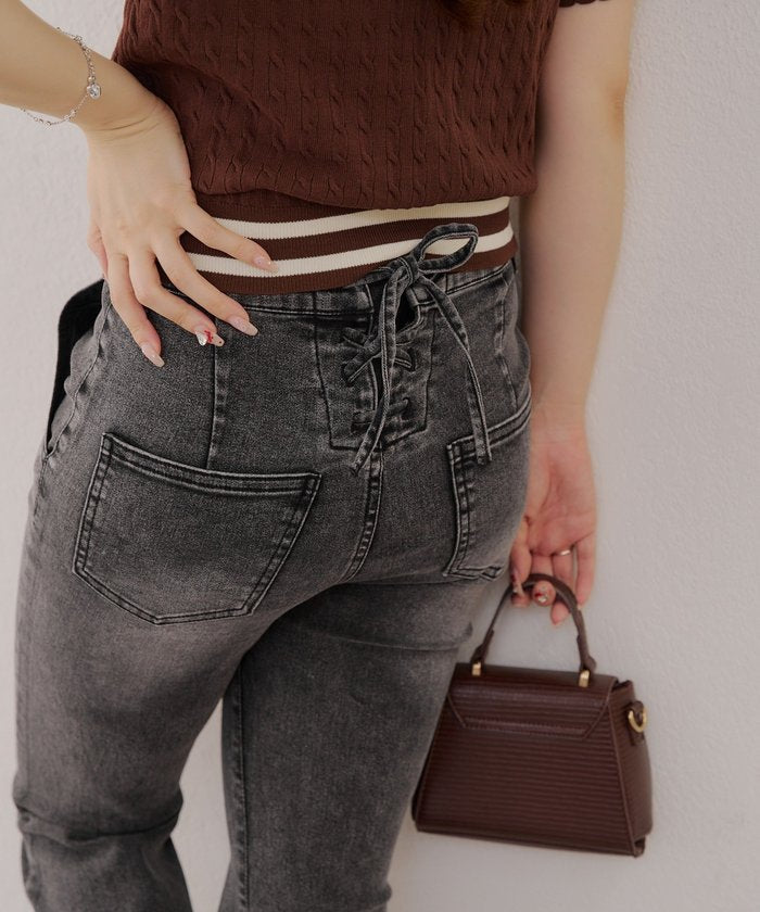 ナイスクラップ NICE CLAUP 【RMAF】後レースUPセミフレアデニム （BLM） BLM