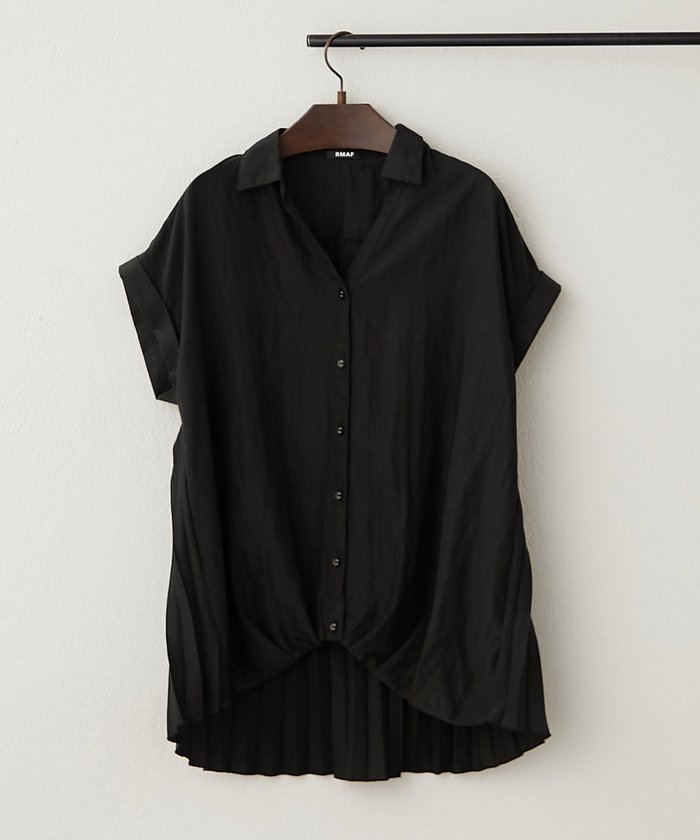 ナイスクラップ NICE CLAUP バックプリーツスキッパーシャツブラウス （OFF） OFF