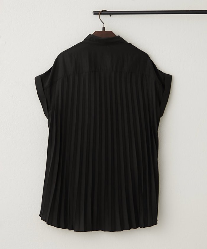 ナイスクラップ NICE CLAUP バックプリーツスキッパーシャツブラウス （OFF） OFF