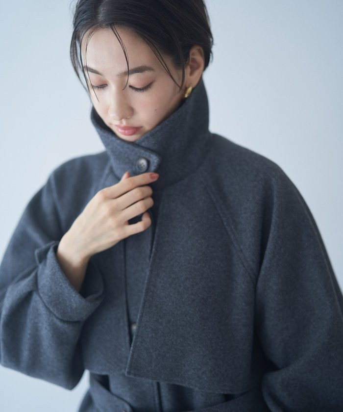 ナイスクラップ NICE CLAUP 【WEB先行販売】アレンジカラーロングコート （BK） BK