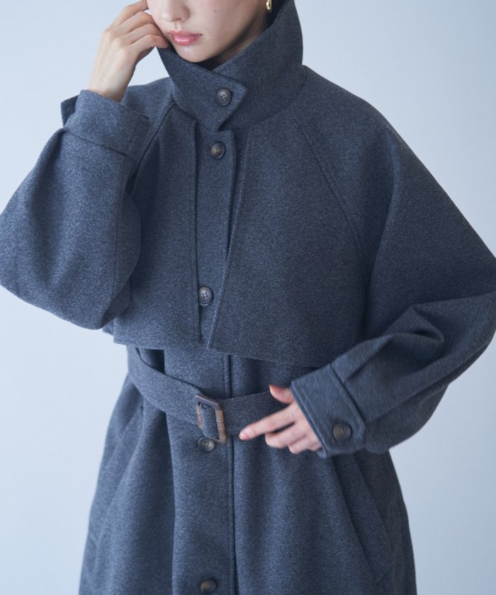 ナイスクラップ NICE CLAUP 【WEB先行販売】アレンジカラーロングコート （BK） BK