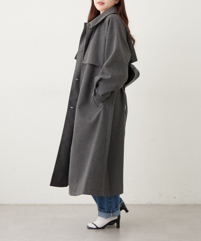 ナイスクラップ NICE CLAUP 【WEB先行販売】アレンジカラーロングコート （BK） BK