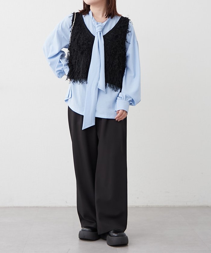 ナイスクラップ NICE CLAUP フリンジベスト （IVY） IVY