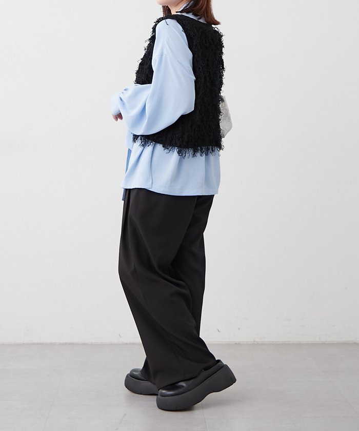 ナイスクラップ NICE CLAUP フリンジベスト （IVY） IVY