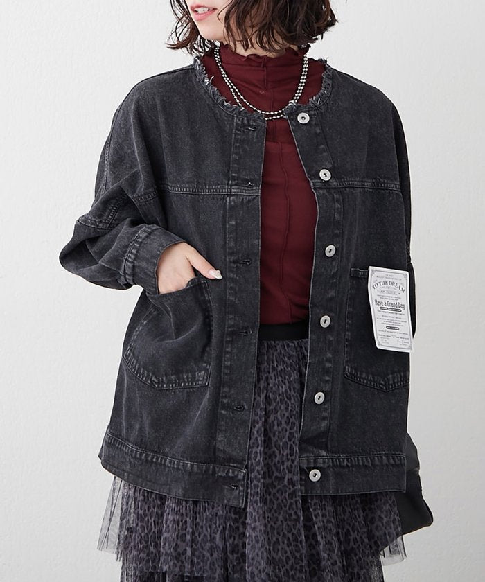 ナイスクラップ NICE CLAUP ノーカラーGジャン （SUM） SUM