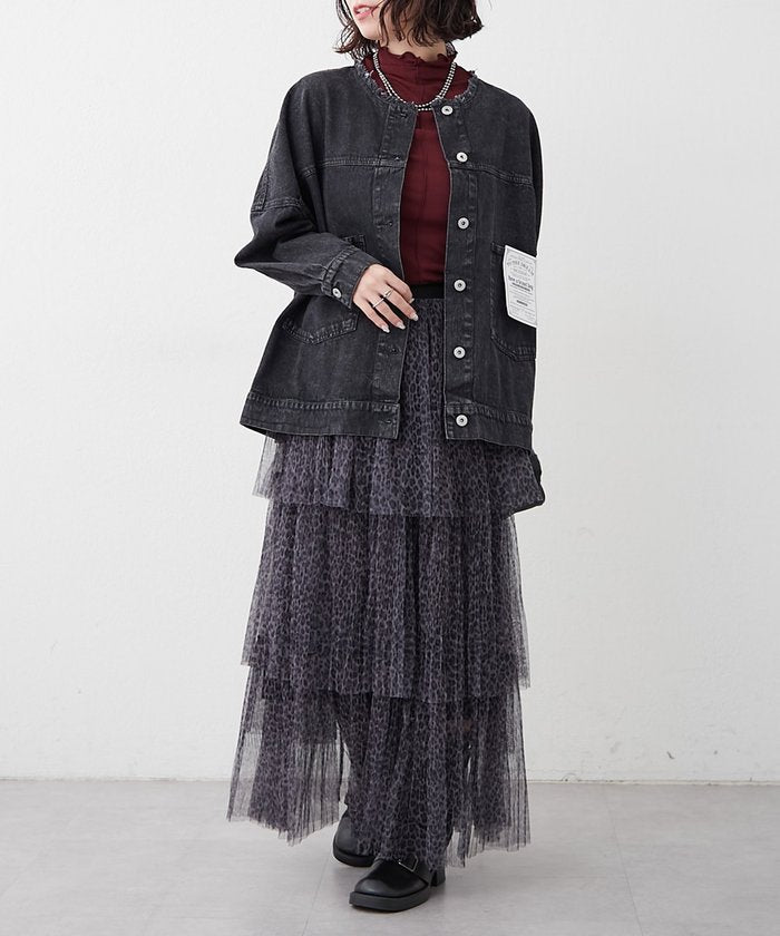 ナイスクラップ NICE CLAUP ノーカラーGジャン （SUM） SUM