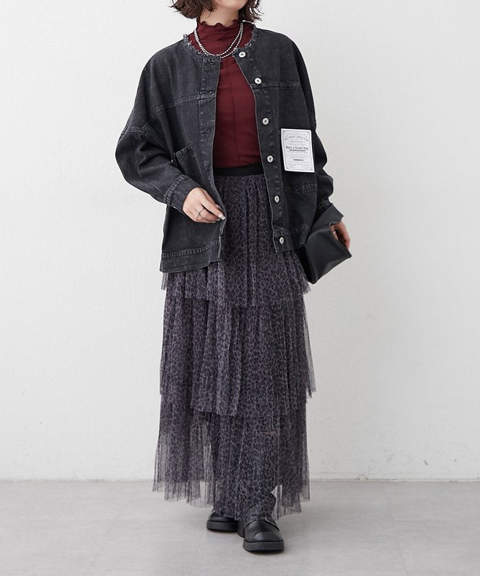 ナイスクラップ NICE CLAUP ノーカラーGジャン （SUM） SUM