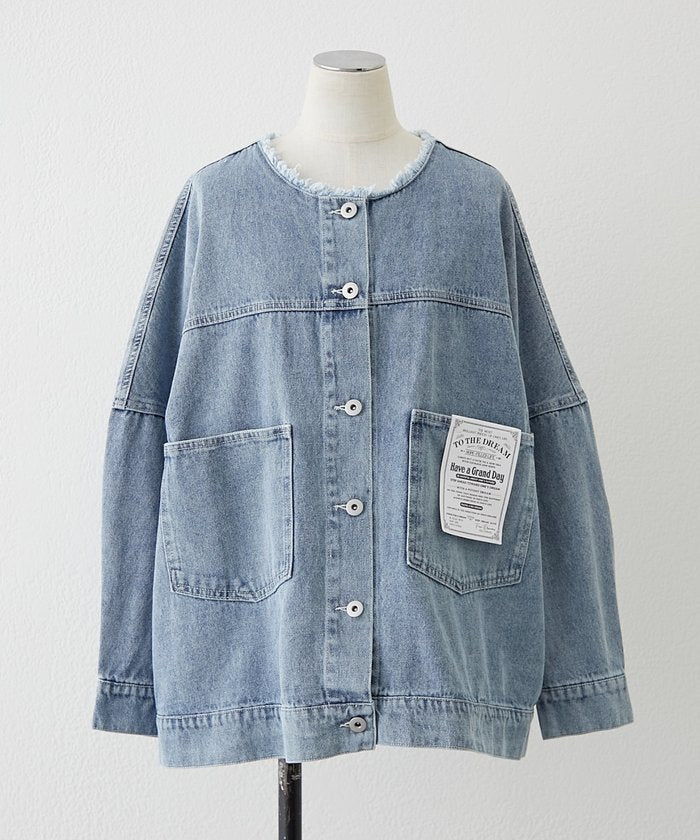 ナイスクラップ NICE CLAUP ノーカラーGジャン （SUM） SUM