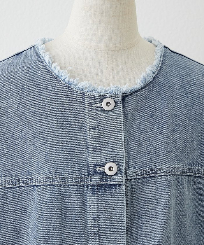 ナイスクラップ NICE CLAUP ノーカラーGジャン （SUM） SUM