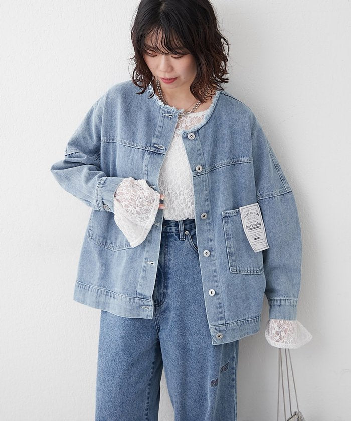 ナイスクラップ NICE CLAUP ノーカラーGジャン （SUM） SUM