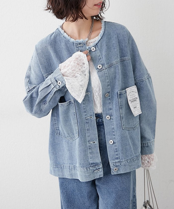 ナイスクラップ NICE CLAUP ノーカラーGジャン （SUM） SUM