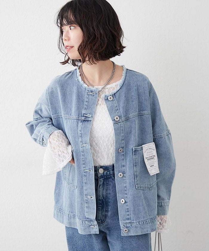 ナイスクラップ NICE CLAUP ノーカラーGジャン （SUM） SUM