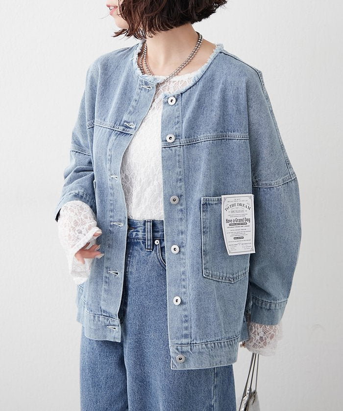 ナイスクラップ NICE CLAUP ノーカラーGジャン （SUM） SUM