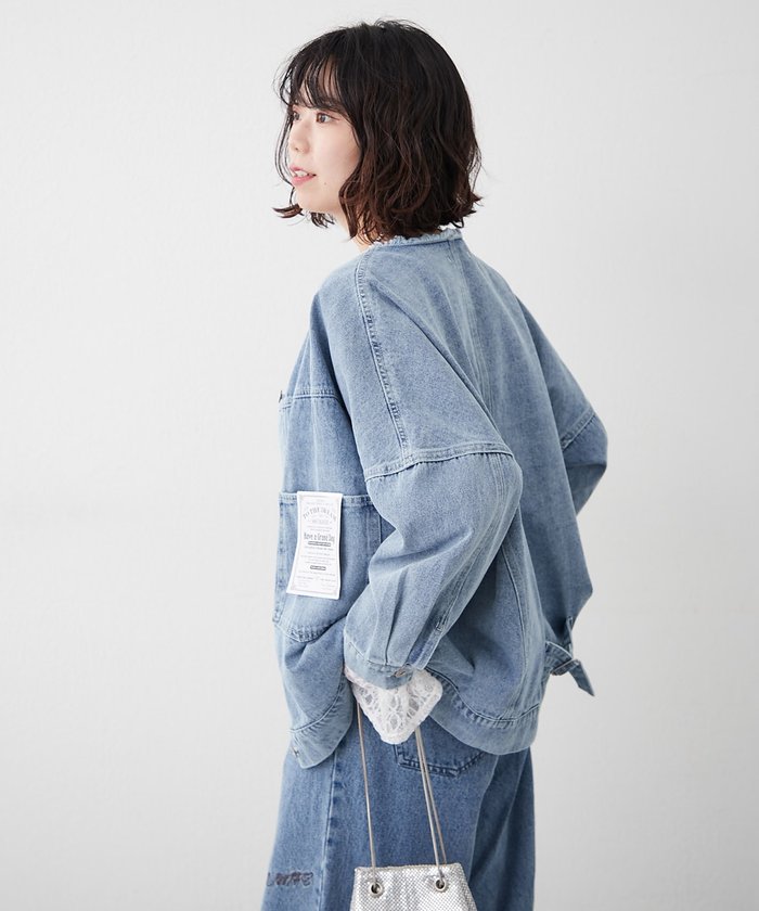 ナイスクラップ NICE CLAUP ノーカラーGジャン （SUM） SUM