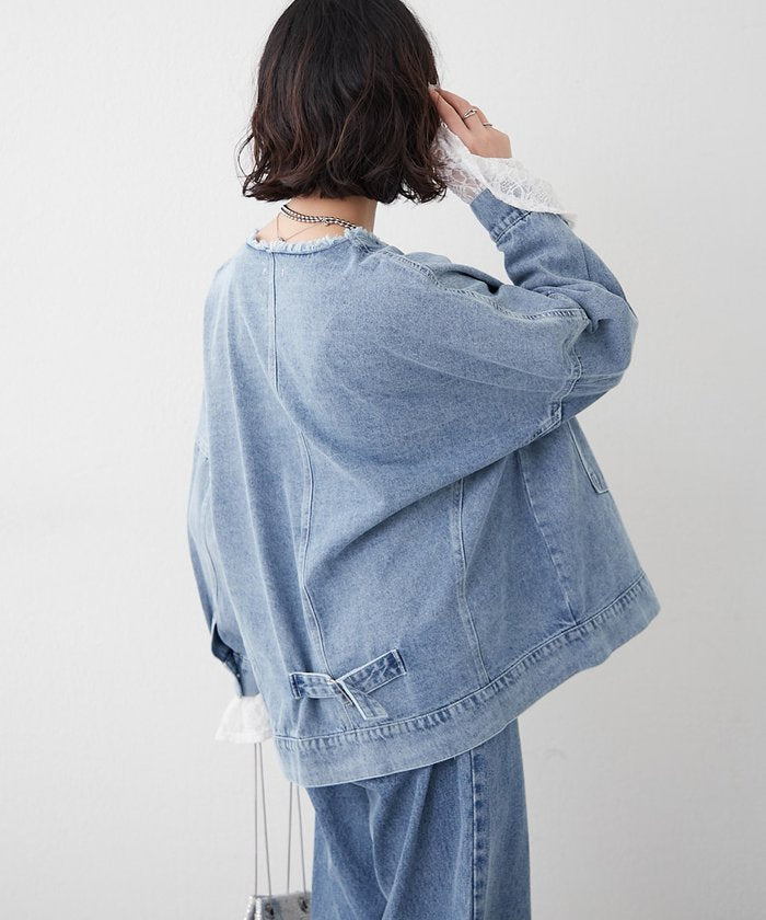 ナイスクラップ NICE CLAUP ノーカラーGジャン （SUM） SUM