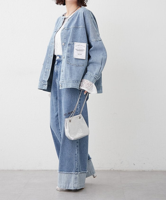 ナイスクラップ NICE CLAUP ノーカラーGジャン （SUM） SUM