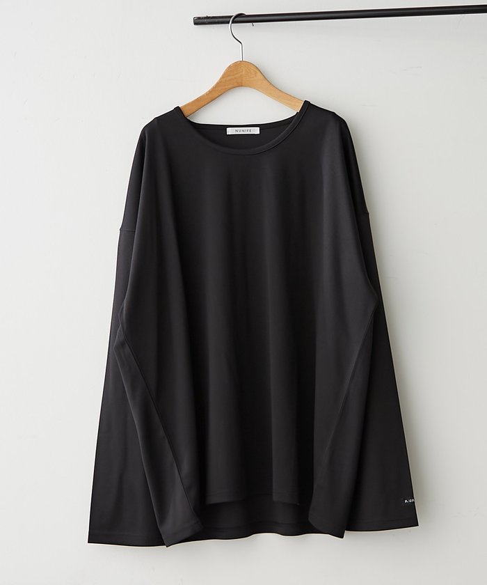 ナイスクラップ NICE CLAUP 【NUNIFE】UネックロンT （BK） BK