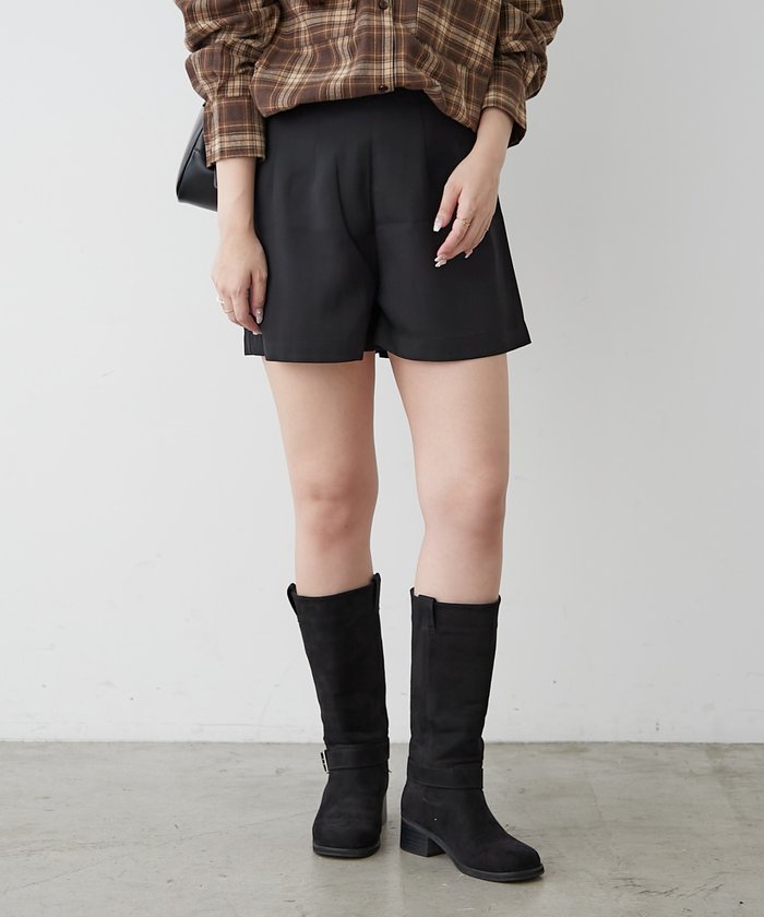 ナイスクラップ NICE CLAUP ハイウエストショートパンツ （BR） BR