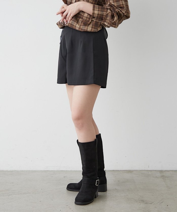 ナイスクラップ NICE CLAUP ハイウエストショートパンツ （BR） BR