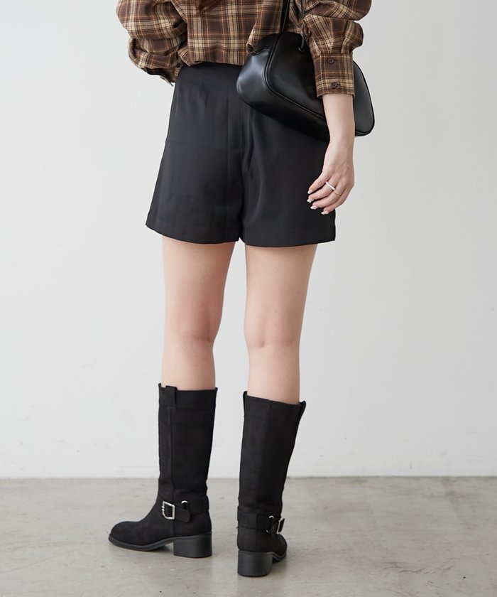 ナイスクラップ NICE CLAUP ハイウエストショートパンツ （BR） BR