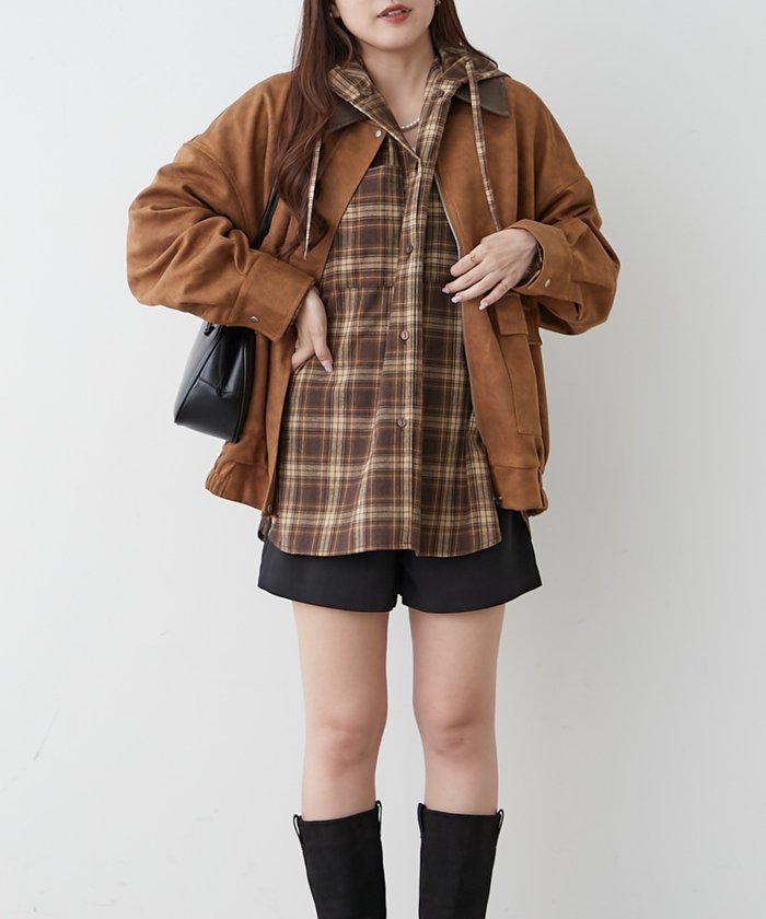 ナイスクラップ NICE CLAUP ハイウエストショートパンツ （BR） BR