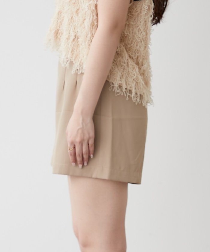 ナイスクラップ NICE CLAUP ハイウエストショートパンツ （BR） BR