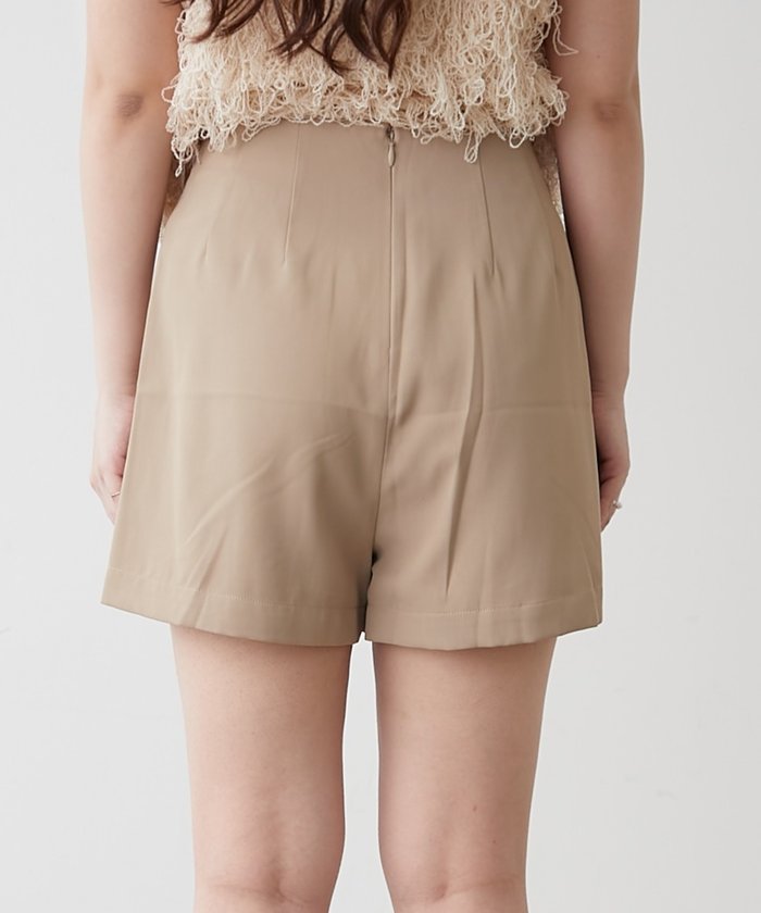 ナイスクラップ NICE CLAUP ハイウエストショートパンツ （BR） BR