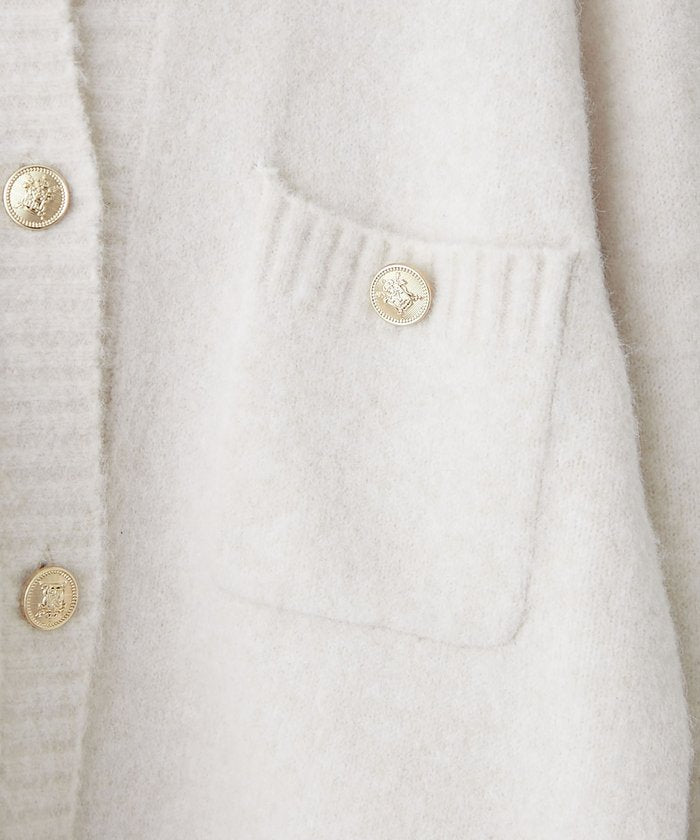 ナイスクラップ NICE CLAUP 【WEB先行予約】ポケット付クルーネックカーディガン （CGY） CGY