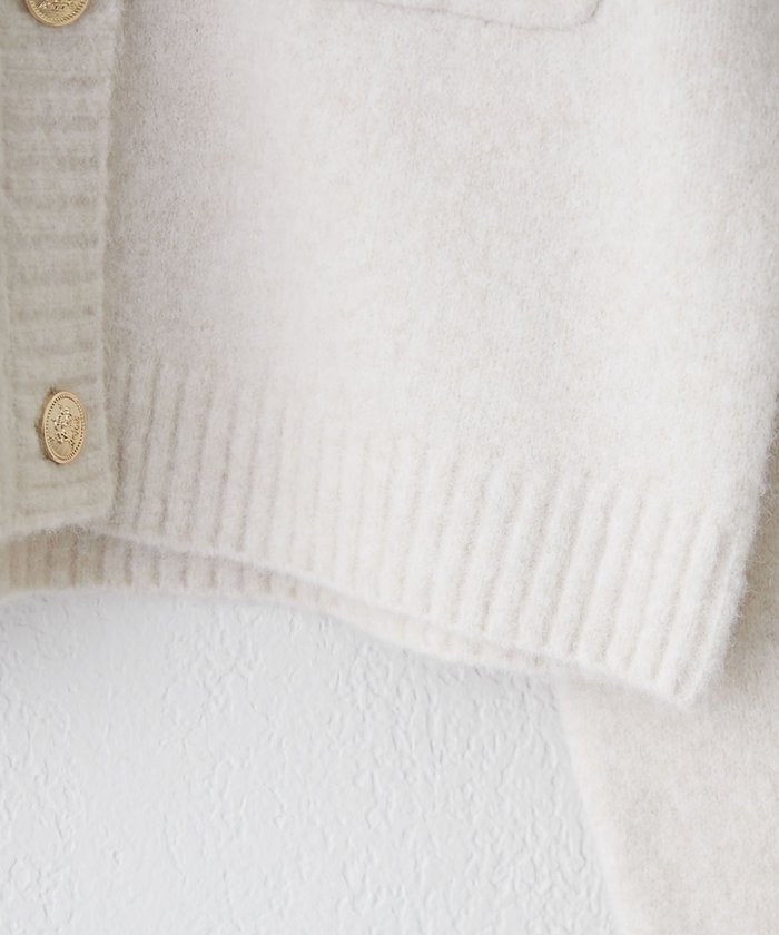 ナイスクラップ NICE CLAUP 【WEB先行予約】ポケット付クルーネックカーディガン （CGY） CGY