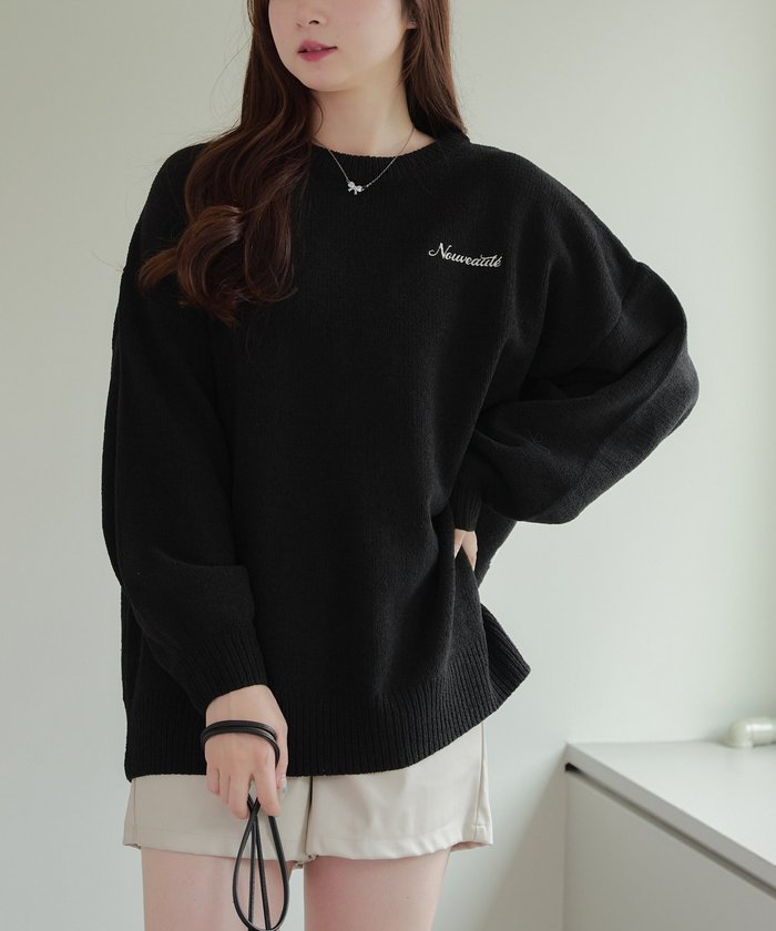 ナイスクラップ NICE CLAUP バックロゴマットモールプルオーバー （BK） BK