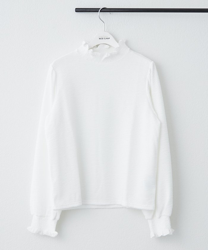 ナイスクラップ NICE CLAUP プチハイシャーリングブラウス （OFF） OFF