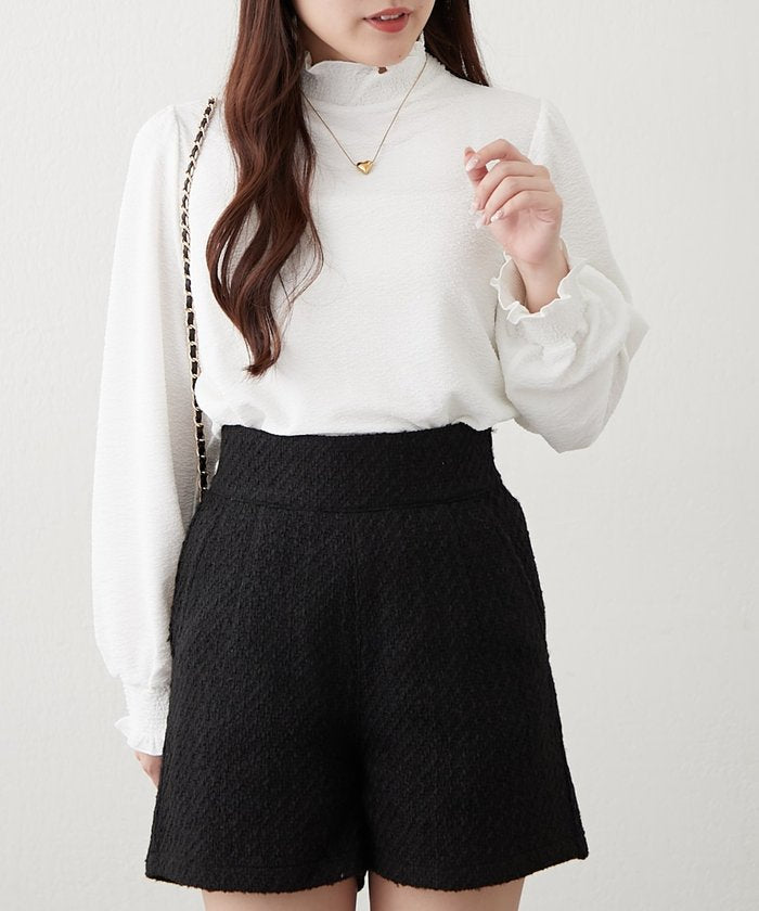 ナイスクラップ NICE CLAUP プチハイシャーリングブラウス （OFF） OFF