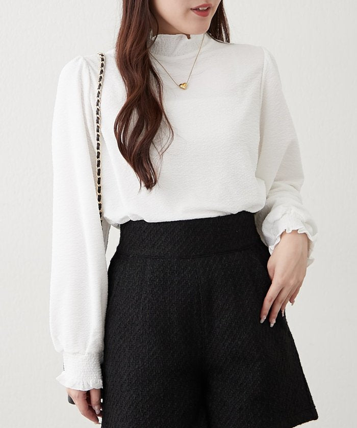 ナイスクラップ NICE CLAUP プチハイシャーリングブラウス （OFF） OFF