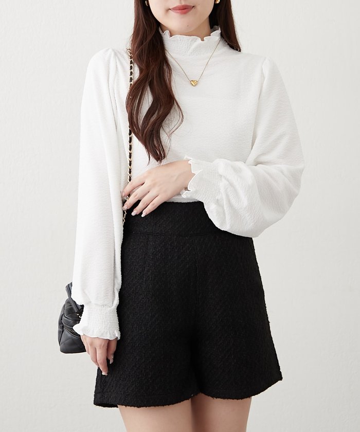 ナイスクラップ NICE CLAUP プチハイシャーリングブラウス （OFF） OFF