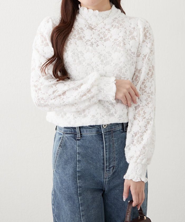 ナイスクラップ NICE CLAUP プチハイシャーリングブラウス （OFF） OFF