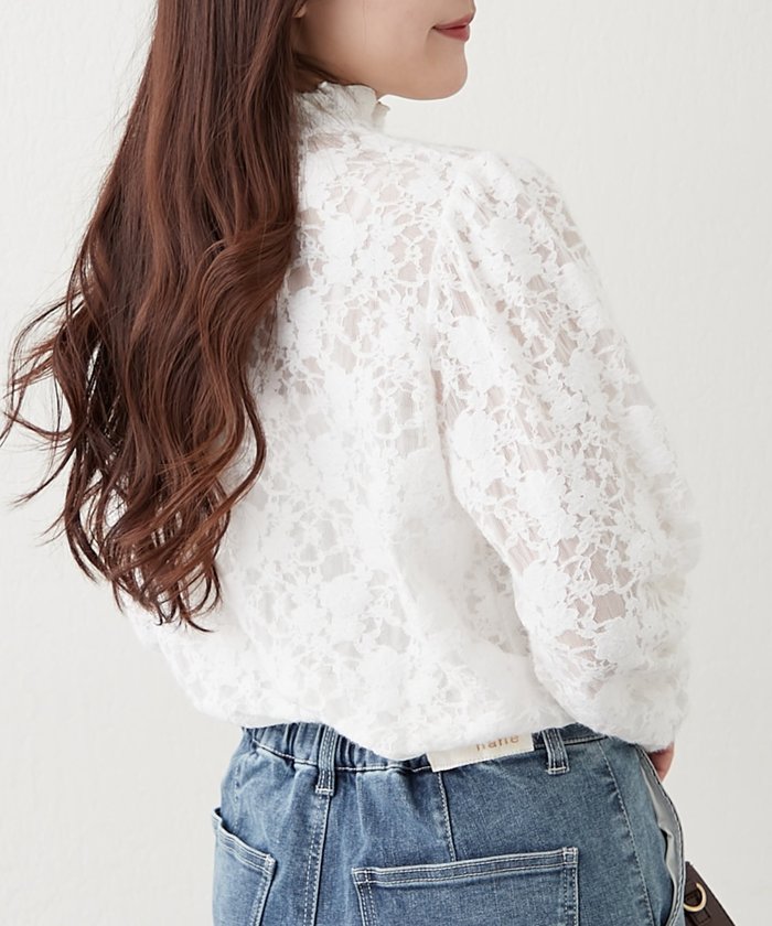 ナイスクラップ NICE CLAUP プチハイシャーリングブラウス （OFF） OFF