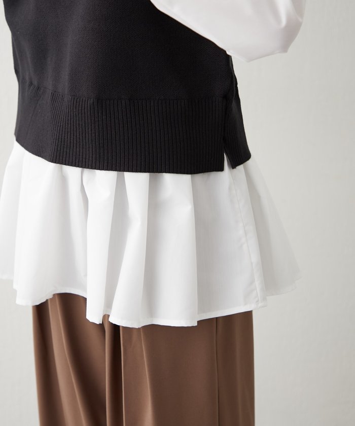 ナイスクラップ NICE CLAUP カンタンこなれ感♪レイヤードプルオーバー （GY） GY