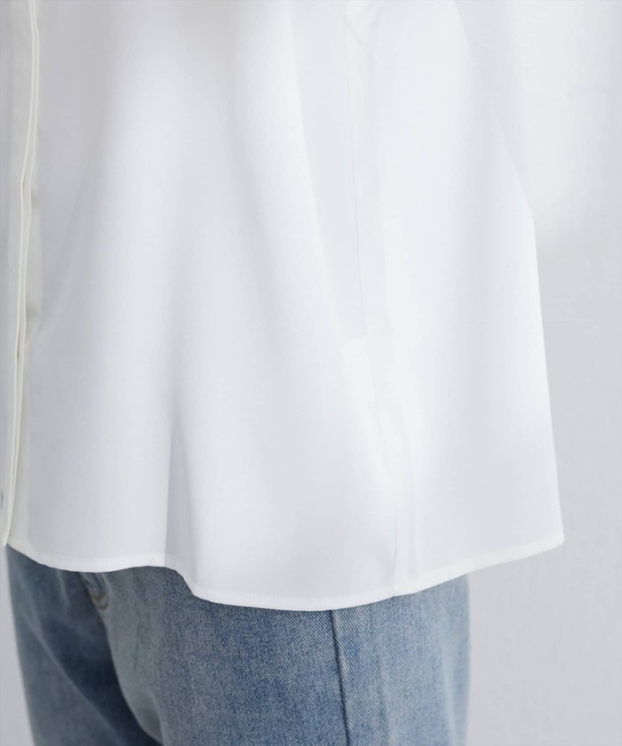 ナイスクラップ NICE CLAUP 【natural couture】ラッフルフリルフロントアシメブラウス （OFF） OFF