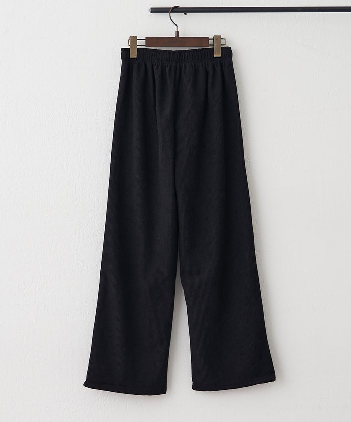 ナイスクラップ NICE CLAUP 【裏ベロアであたたか！】コール天イージーパンツ （CGY） CGY