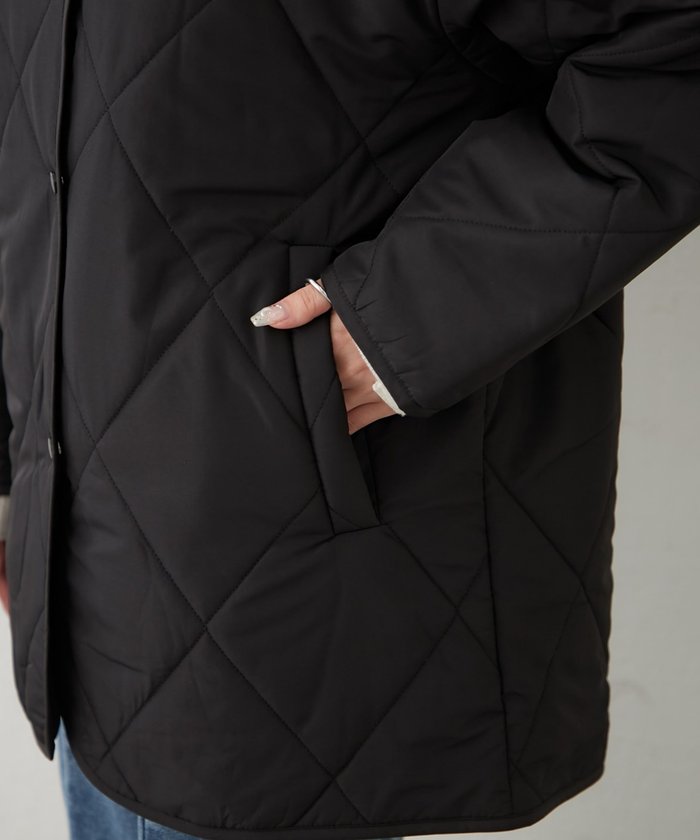 ナイスクラップ NICE CLAUP ファー衿キルティングコート （BE） BE