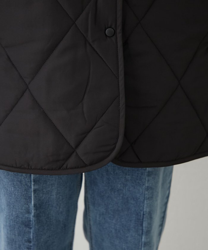 ナイスクラップ NICE CLAUP ファー衿キルティングコート （BE） BE