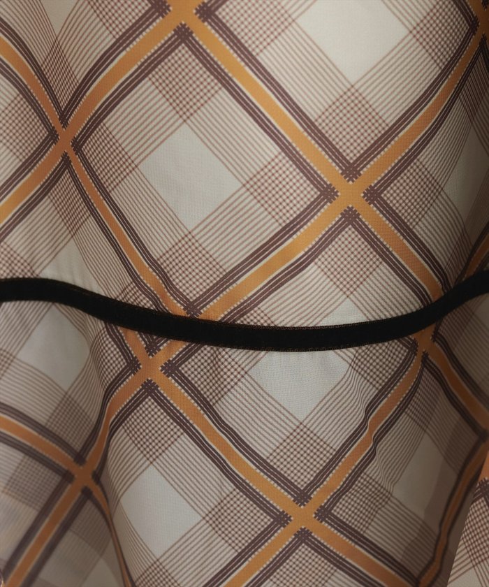 ナイスクラップ NICE CLAUP 【natural couture】ベロア切り替えキャミワンピース （BRM） BRM