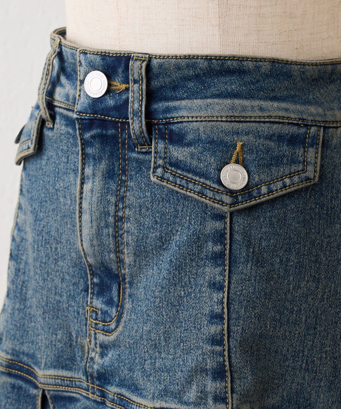 ナイスクラップ NICE CLAUP 【2026SS】デニムプリーツミニスカート （BLM） BLM