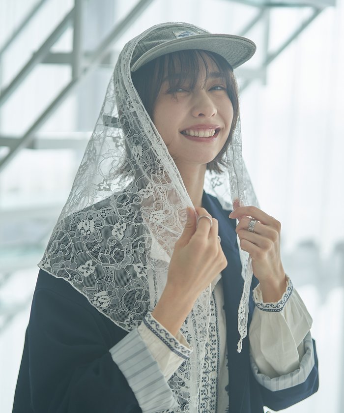 ナイスクラップ NICE CLAUP レースSET、BIGテーラードジャケット （NVY） NVY