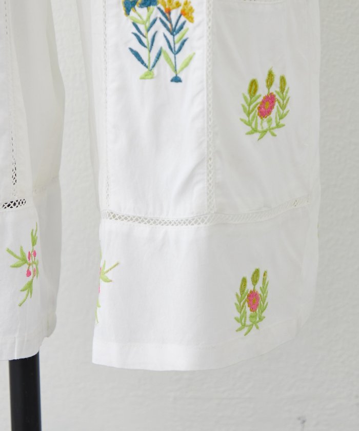 ナイスクラップ NICE CLAUP 【nane】【India series】刺繍パンツ （BK） BK