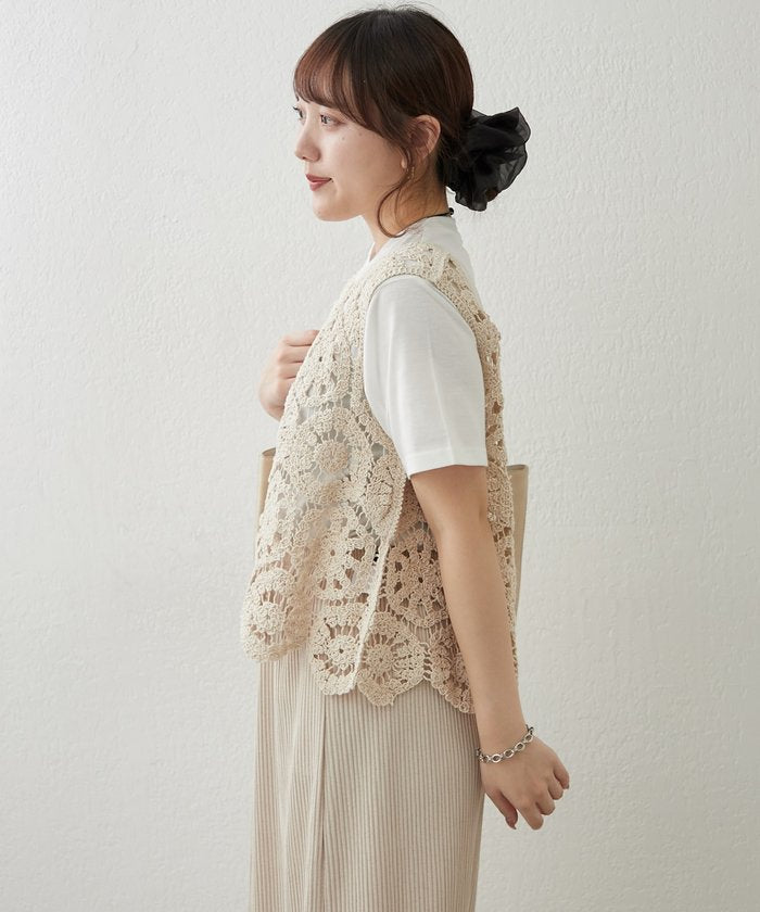 ナイスクラップ NICE CLAUP 【SET】かぎ針ベスト&Tシャツ （MOC） MOC