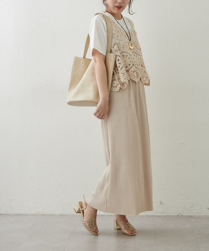 ナイスクラップ NICE CLAUP 【SET】かぎ針ベスト&Tシャツ （MOC） MOC