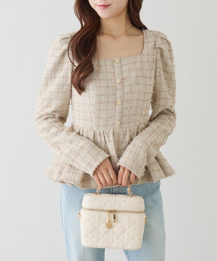 ナイスクラップ NICE CLAUP 【 one after another 】バッグレースペプラムトップス （IVY） IVY